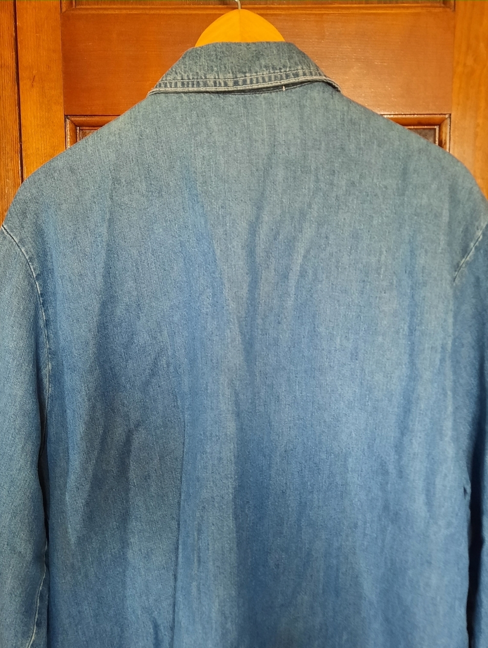 Norm Thompson Cotton Blend Medium Wash Denim Tang Jean Jacket Size Large - Picture 12 of 13
